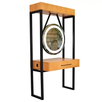 Console Salão e Barbearia Eco Glow Simples Kixiki Preto