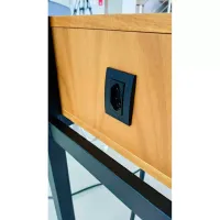 Console Salão e Barbearia Eco Glow Simples Kixiki Preto - Foto 3