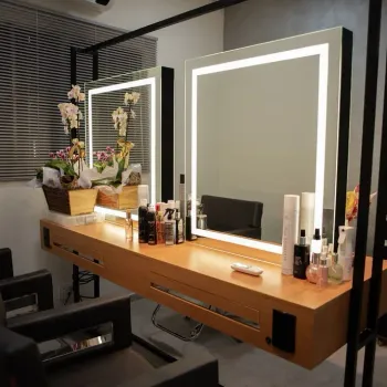 Bancada para salão de beleza 4 lugares