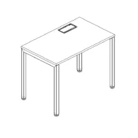 Estação de Trabalho Mesa Plataforma 1400 Para 1 Lugar Profundidade de 700 Pé Metal Trave com Calha e Caixa com Tomadas Lexus Smart  - Foto 5