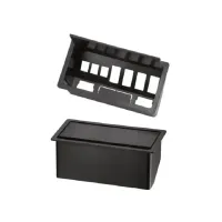 Estação de Trabalho Mesa Plataforma 1400 Para 1 Lugar Profundidade de 700 Pé Metal Trave com Calha e Caixa com Tomadas Lexus Smart  - Foto 2