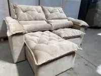 Sofá Retrátil e Reclinável Santorini Molas Bonel 180cm – Bege - Foto 5