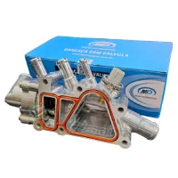 Kit Válvula Termostática Ford Ecosport 1.6 Flex ano 2005 a 2013  ALUMÍNIO - Foto 2