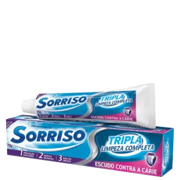 Creme dental Sorriso Ação Tripla e Doentes Brancos