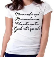 Baby look blusa feminina Meninos azul meninas rosa vestem - Foto 5