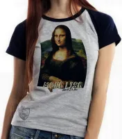 Baby look blusa feminina Mona Lisa Leonardo Da Vinci - Foto 4