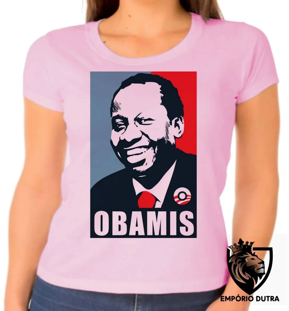 Baby look blusa feminina Mussum cacildis trapalhões obama