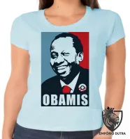 Baby look blusa feminina Mussum cacildis trapalhões obama - Foto 2