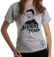 Baby look blusa feminina nikola tesla genio eletrica - Foto 4