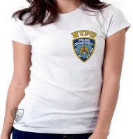 Baby look blusa feminina NYDP policia Nova York - Foto 5