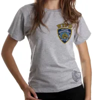 Baby look blusa feminina NYDP policia Nova York - Foto 6