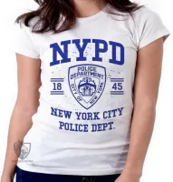 Baby look blusa feminina NYDP policia Nova York NY - Foto 5
