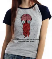 Baby look blusa feminina cérebro é maravilhoso todos deveriam ter um - Foto 4