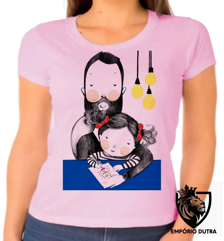 Baby look blusa feminina pai menina melhor Imagem