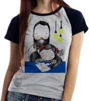 Baby look blusa feminina pai menina melhor - Foto 5