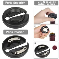 Kit Abridor Elétrico para vinhos 4 em 1 Luatek- Preto - Foto 7