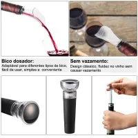 Kit Abridor Elétrico para vinhos 4 em 1 Luatek- Preto - Foto 8