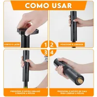 Kit Abridor Elétrico para vinhos 4 em 1 Luatek- Preto - Foto 11
