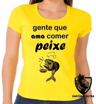 Baby look blusa feminina Peixe pesca pescador pescaria comer adora - Foto 2