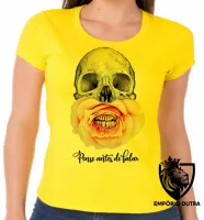Baby look blusa feminina Pense antes de falar merda - Foto 4