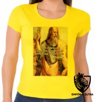 Baby look blusa feminina Platão filosofo filosofia - Foto 6