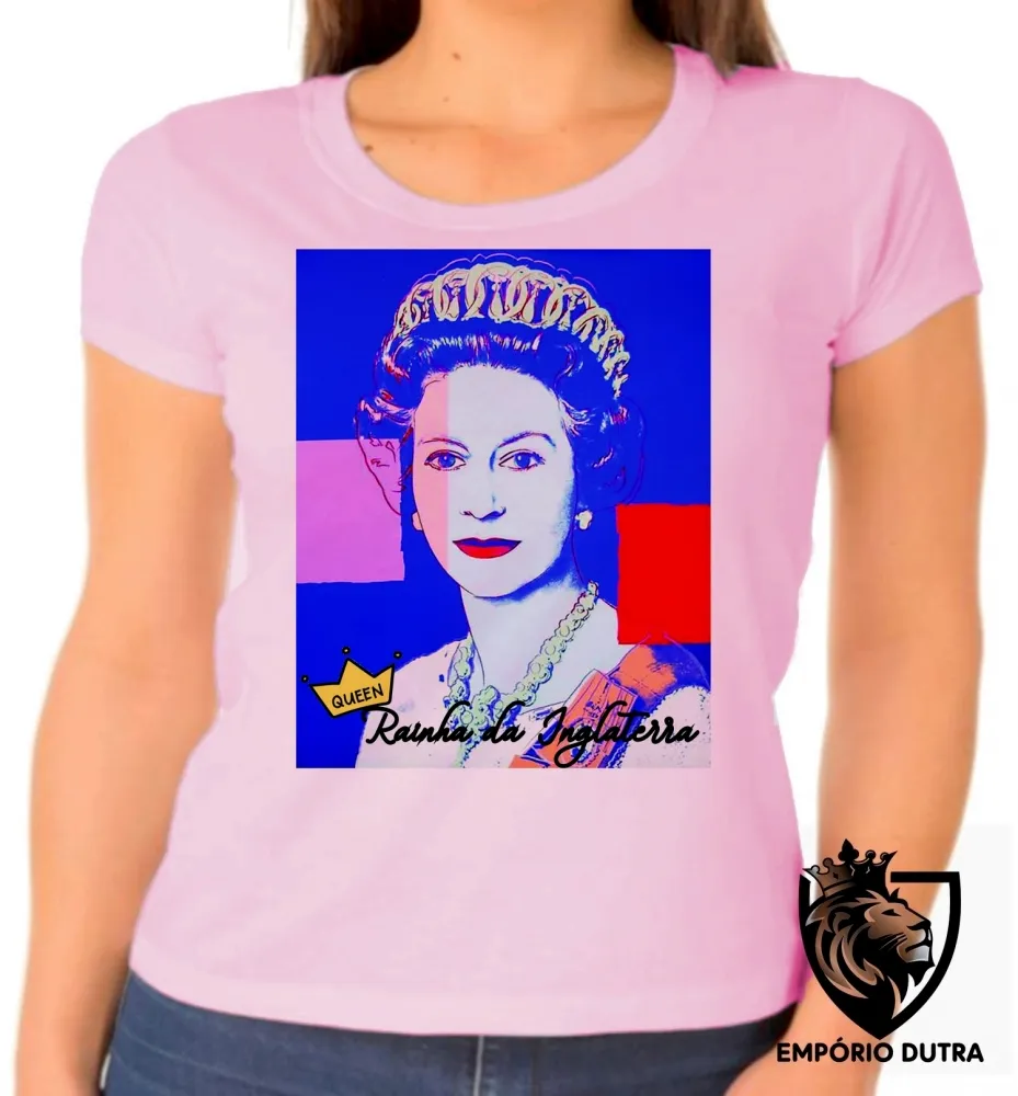 Baby look blusa feminina Rainha da Inglaterra Elizabeth jovem