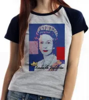 Baby look blusa feminina Rainha da Inglaterra Elizabeth jovem - Foto 4