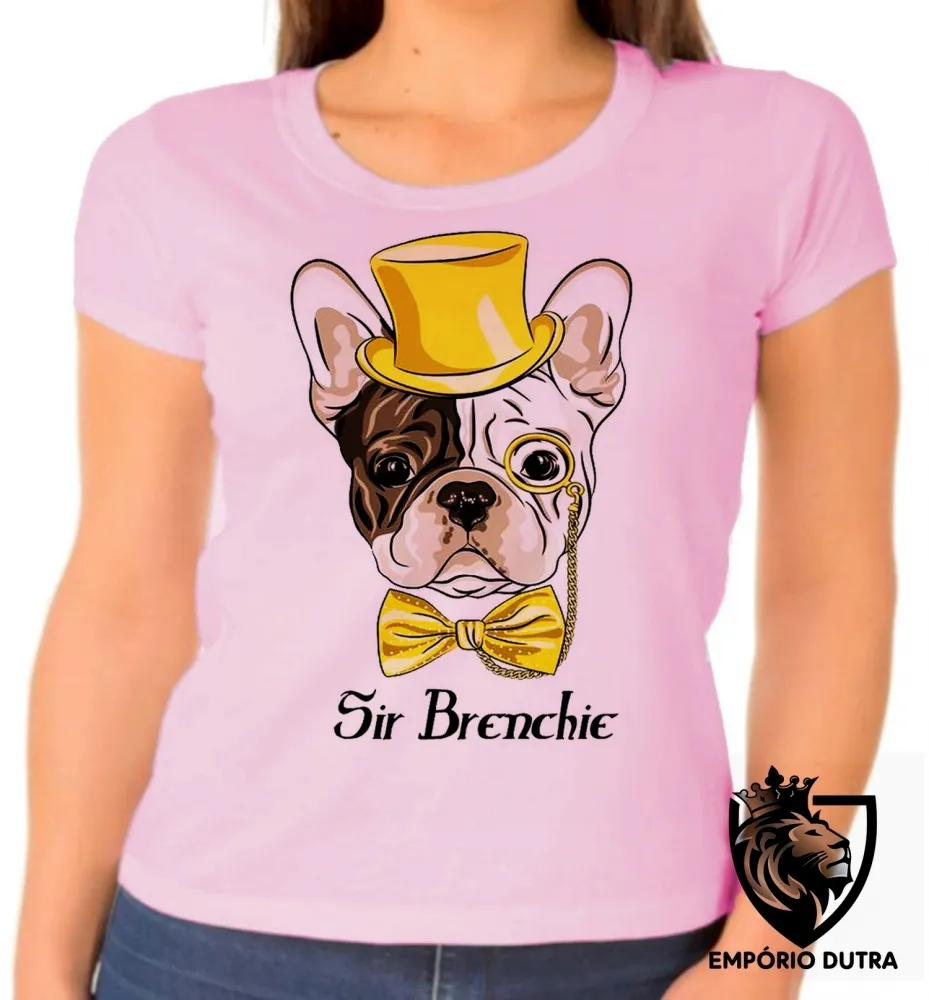 Baby look blusa feminina Sir Brenchie Buldogue Francês