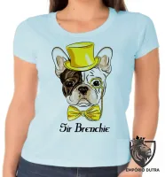 Baby look blusa feminina Sir Brenchie Buldogue Francês - Foto 2