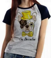 Baby look blusa feminina Sir Brenchie Buldogue Francês - Foto 4