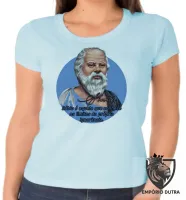 Baby look blusa feminina Sócrates filosofo filosofia atenas - Foto 2