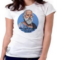 Baby look blusa feminina Sócrates filosofo filosofia atenas - Foto 4