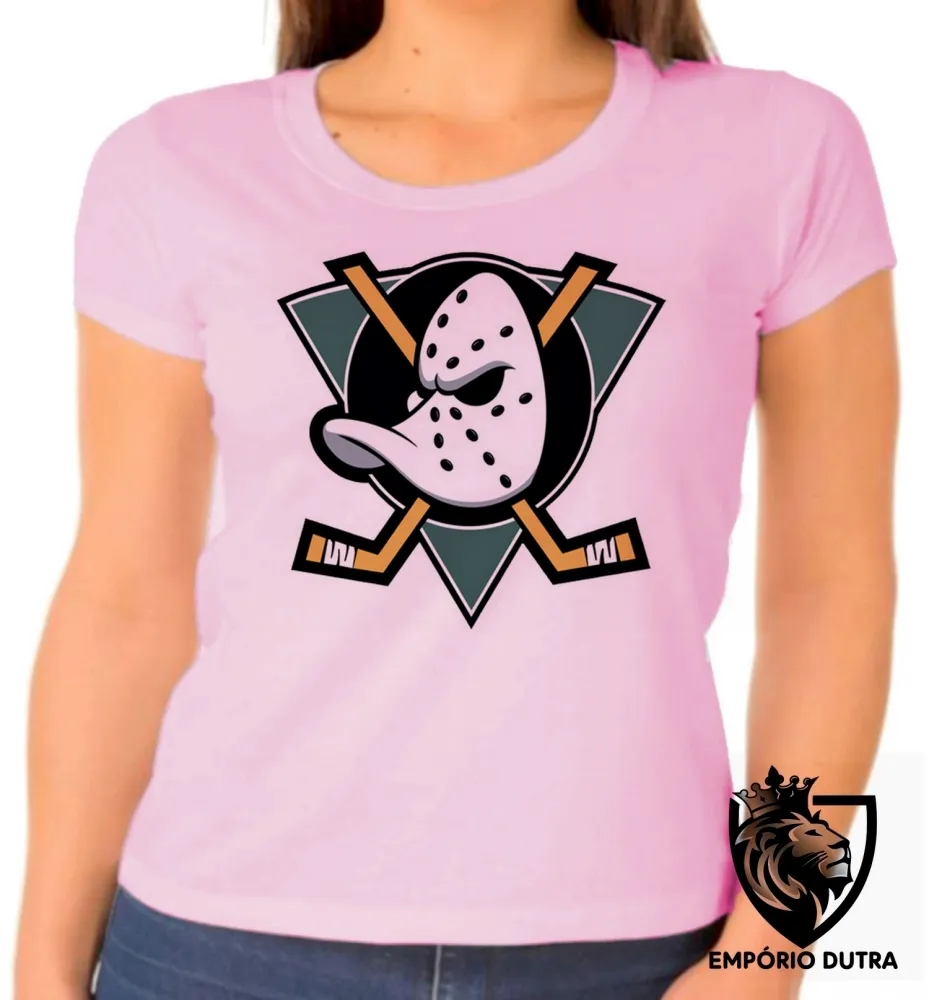 Baby look blusa feminina Super Patos the Mighty Ducks Imagem