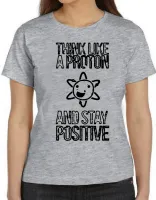 Baby look blusa feminina Think like a proton atomo energia - Foto 3