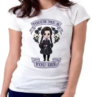Baby look blusa feminina Touch me you die dead menina faca morte - Foto 6