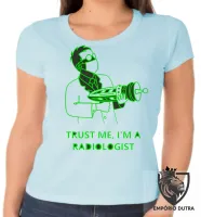 Baby look blusa feminina Trust me Im radiologia radiologista - Foto 2