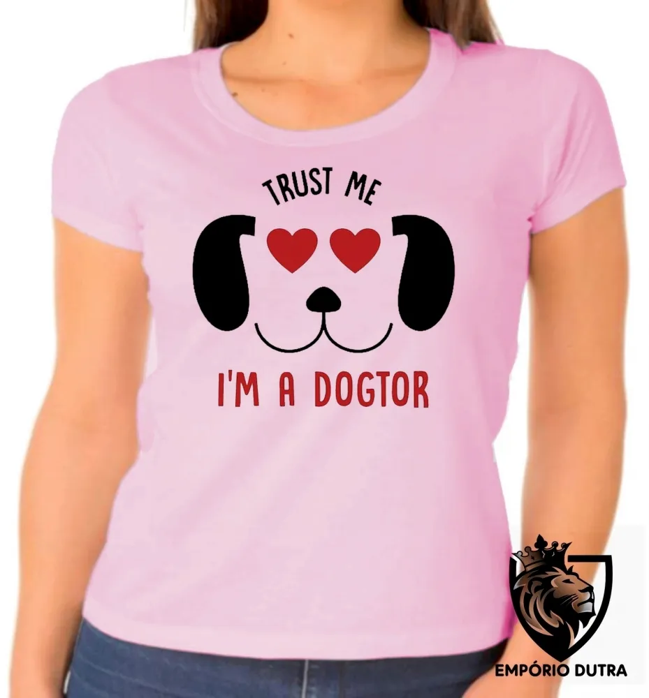 Baby look blusa feminina Veterinário médico dogtor cão dog