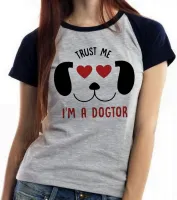 Baby look blusa feminina Veterinário médico dogtor cão dog - Foto 4