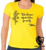 Baby look blusa feminina Voltaire bem que não fez - Foto 3