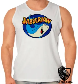 Camiseta Regata adulto ou infantil tutubarao jabberjaw tubarão jaws hanna barbera - Foto 2