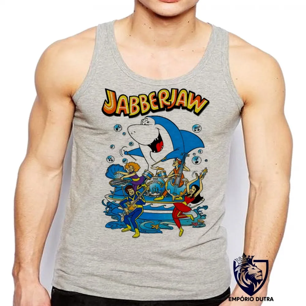 Camiseta Regata adulto ou infantil tutubarão tubarão jabberjaw hanna barbera desenho Imagem