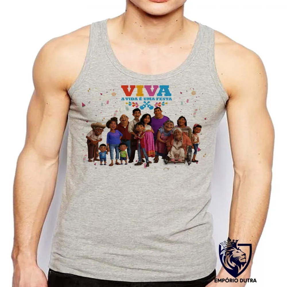 Camiseta Regata adulto ou infantil Vida é uma festa todos Imagem