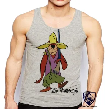Camiseta Regata adulto ou infantil Zé Buscapé hanna barbera colmeia desenho