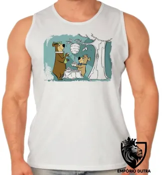 Camiseta Regata adulto ou infantil Zé Colméia e Catatau urso hanna barbera - Foto 2