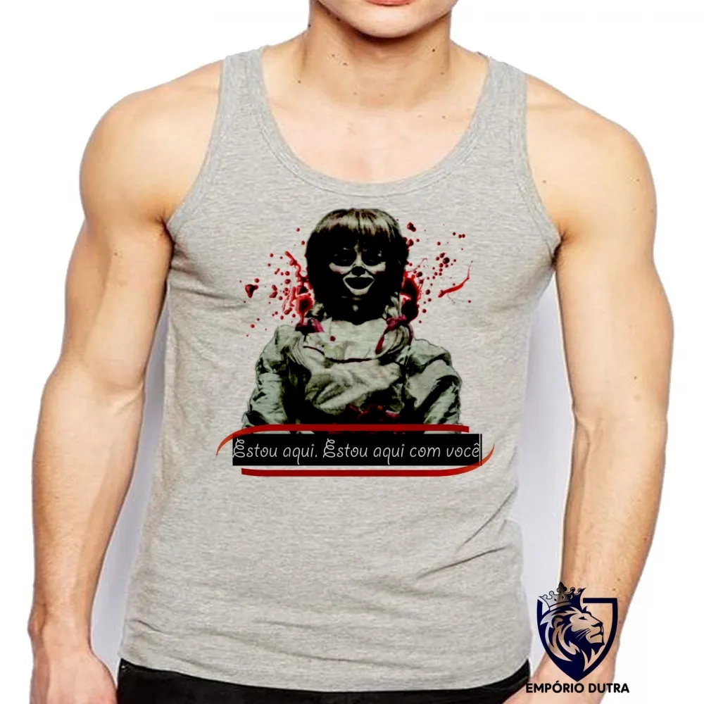 Camiseta Regata adulto ou infantil Annabelle filme terror boneca