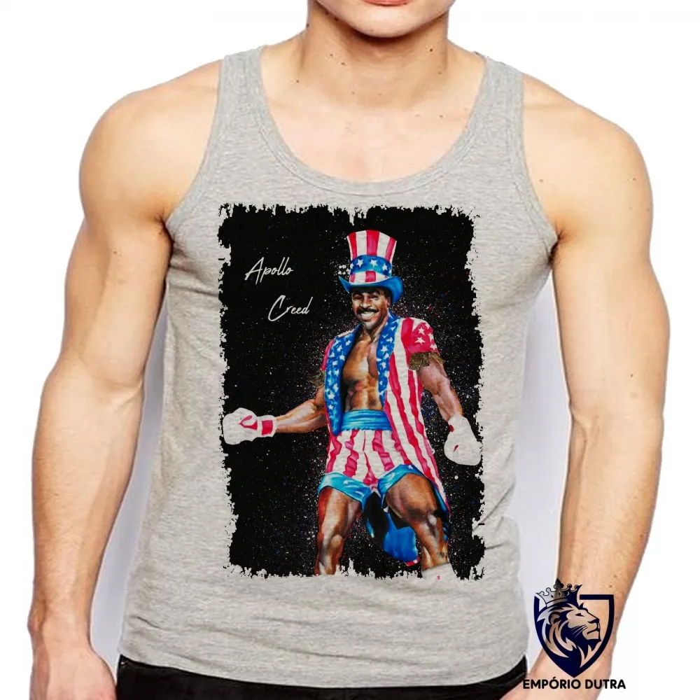 Camiseta Regata adulto ou infantil Apollo Creed Rocky Balboa