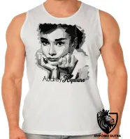 Camiseta Regata adulto ou infantil Audrey Hepburn atriz america - Foto 2