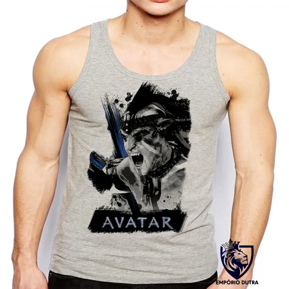 Camiseta Regata adulto ou infantil Avatar Jake Sully filme cinema Imagem