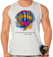 Camiseta Regata adulto ou infantil balão frase Charles Chaplin - Foto 2