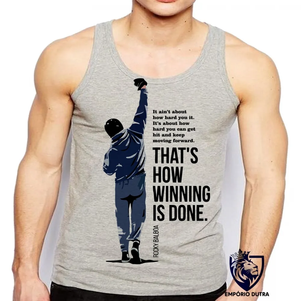 Camiseta Regata adulto ou infantil Balboa É assim Rocky